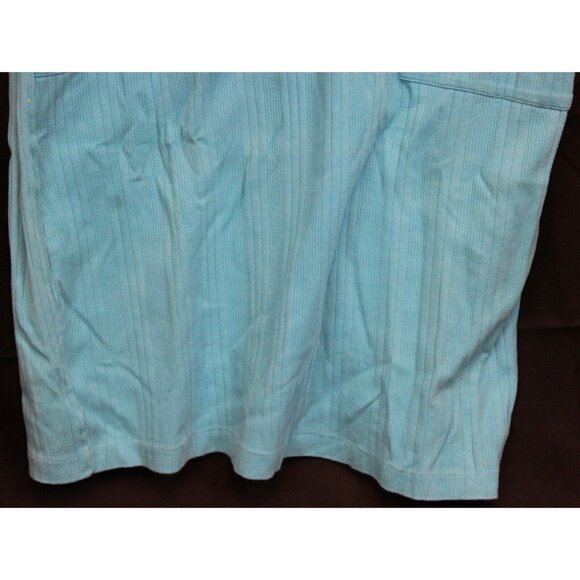 Vtg 1980s Alain Manoukian Dress Women Tank Summer Ribbed Cotton Pockets France - Picture 4 of 7